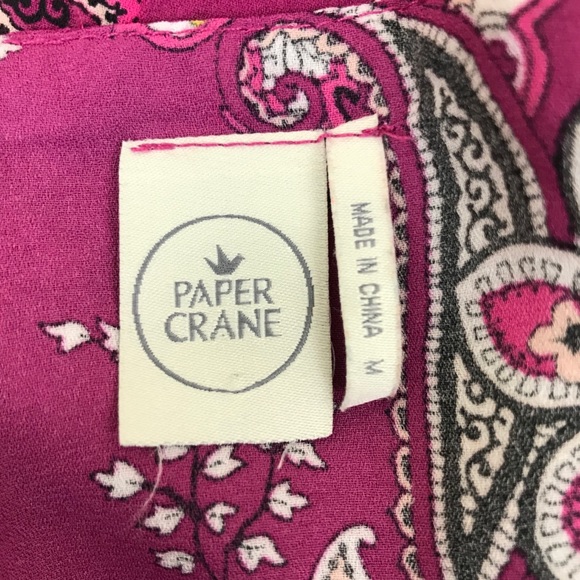Paper Crane Pink Paisley Floral Layered Tank Top - Picture 6 of 8